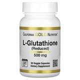 California Gold Nutrition, L-glutatión (reducido), 500 mg, 30 cápsulas vegetales
