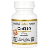 California Gold Nutrition, CoQ10, 100 mg, 30 cápsulas blandas vegetales