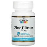 21st Century, Citrato de zinc, 50 mg, 60 comprimidos