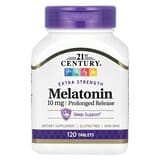 21st Century, Melatonina, Concentración extra, Liberación prolongada, 10 mg, 120 comprimidos
