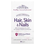 21st Century, Suplemento para el cabello, la piel y las uñas, Concentración extra, 90 comprimidos