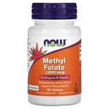 NOW Foods, Metilfolato, 1000 mcg, 90 comprimidos