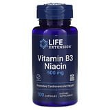 Life Extension, Vitamina B3 y niacina, 500 mg, 100 cápsulas