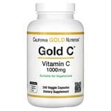 California Gold Nutrition, Gold C, Vitamina C verificada por la Farmacopea de EE. UU. (USP), 1000 mg, 240 cápsulas vegetales