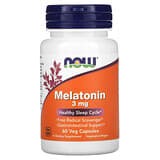 NOW Foods, Melatonina, 3 mg, 60 cápsulas vegetales