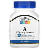 21st Century, Vitamina A, 3000 mcg (10.000 UI), 110 cápsulas blandas