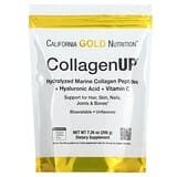 California Gold Nutrition, CollagenUP, Péptidos de colágeno marino hidrolizado con ácido hialurónico y vitamina C, Sin sabor, 20