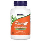 NOW Foods, Phase 2, Neutralizador de almidón, 500 mg, 120 cápsulas vegetales