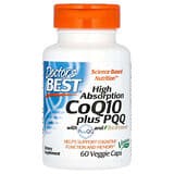 Doctor's Best, CoQ10, 100 mg, PQQ 20 mg, 60 cápsulas vegetales