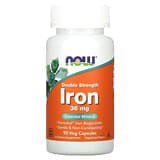 NOW Foods, Hierro, Doble acción, 36 mg, 90 cápsulas vegetarianas