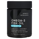 Sports Research, Aceite de pescado con omega-3, Triple concentración, 1250 mg, 60 cápsulas blandas