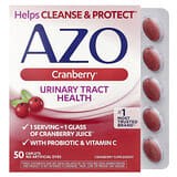 AZO, Salud de las vías urinarias Cranberry®, 50 comprimidos oblongos