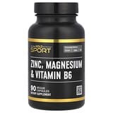 California Gold Nutrition, Sport, Zinc, magnesio y vitamina B6, 90 cápsulas vegetales