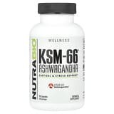 NutraBio, Ginseng indio KSM-66, 600 mg, 90 cápsulas vegetarianas