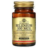 Solgar, Selenio, Sin levadura, 100 mcg, 100 comprimidos