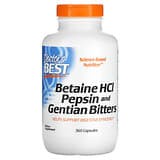 Doctor's Best, Clorhidrato de betaína, pepsina y amargo de genciana, 360 cápsulas