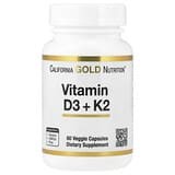 California Gold Nutrition, Vitaminas D3 y K2, 60 cápsulas vegetales