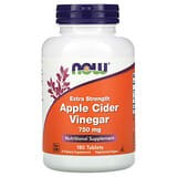 NOW Foods, Vinagre de sidra de manzana, Acción extra, 750 mg, 180 comprimidos