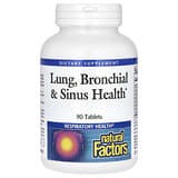 Natural Factors, Salud pulmonar, bronquial y sinusal, 90 comprimidos