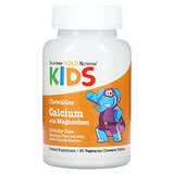California Gold Nutrition, Calcio más magnesio masticable para niños, Pastel de cumpleaños, 90 comprimidos vegetales