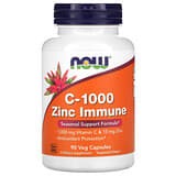 NOW Foods, Suplemento inmunitario de vitamina C-1000 y zinc, 1000 mg de vitamina C y 15 mg de zinc, 90 cápsulas vegetales