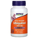 NOW Foods, Ubiquinol, Concentración extra, 200 mg, 60 cápsulas blandas