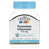 21st Century, Gluconato de potasio, 595 mg, 110 comprimidos