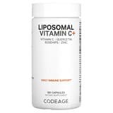 Codeage, Suplemento vitamínico, Vitamina C liposomal y más, Vitamina C, quercetina, rosa mosqueta y zinc, 180 cápsulas